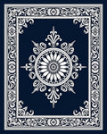 Ornate Floral Mandala Style Design Rug