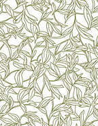 Delicate Leaf Outline Pattern Rug