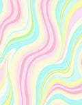 Pastel Swirls Wave Pattern Rug