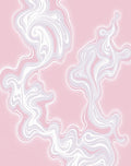 Soft Pink Swirling Marble Flow Rug
