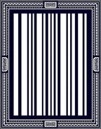 Bold Striped Frame Design Rug
