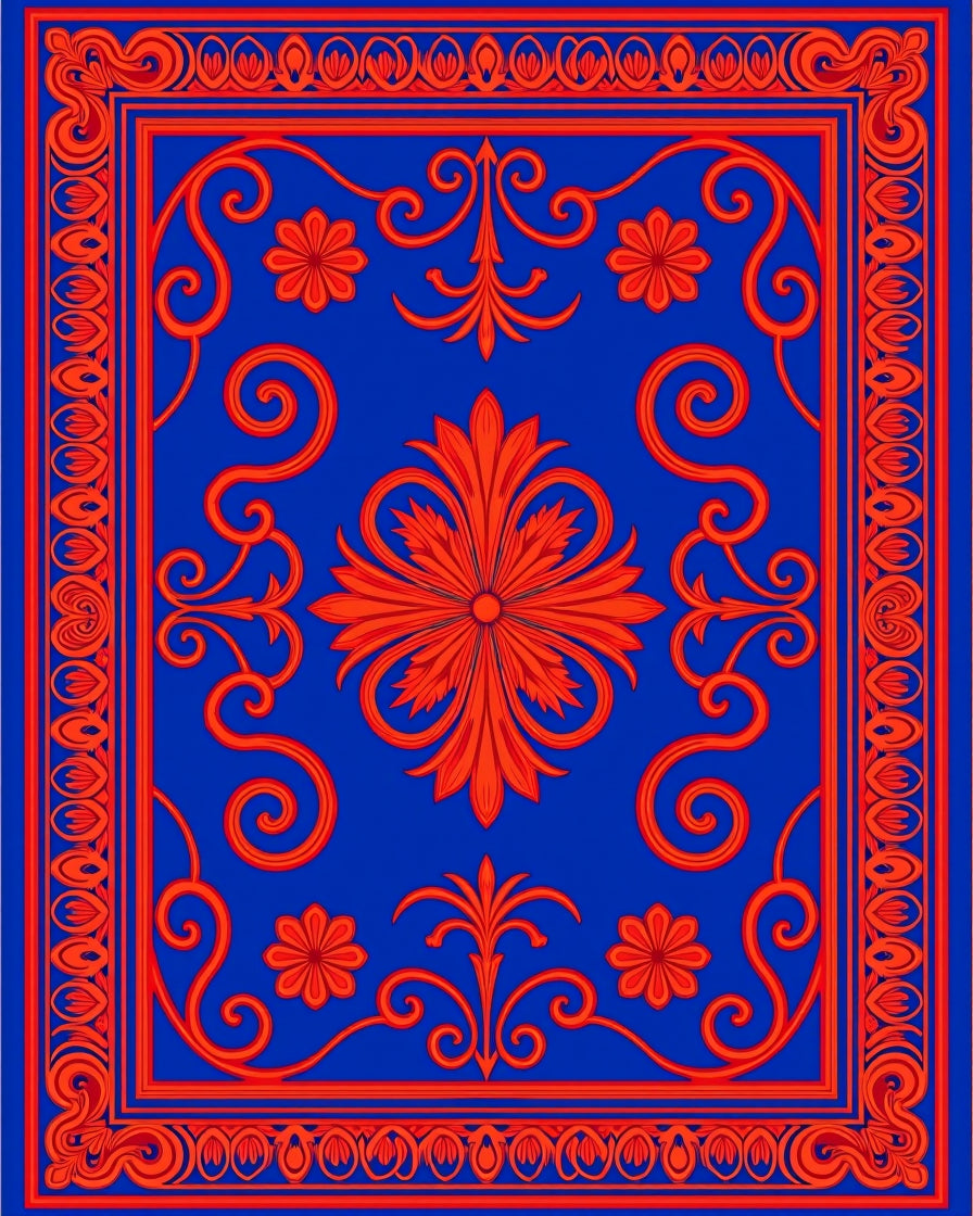 Classic Medallion Floral Scroll Rug