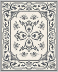Classic Floral Scrollwork Pattern Rug
