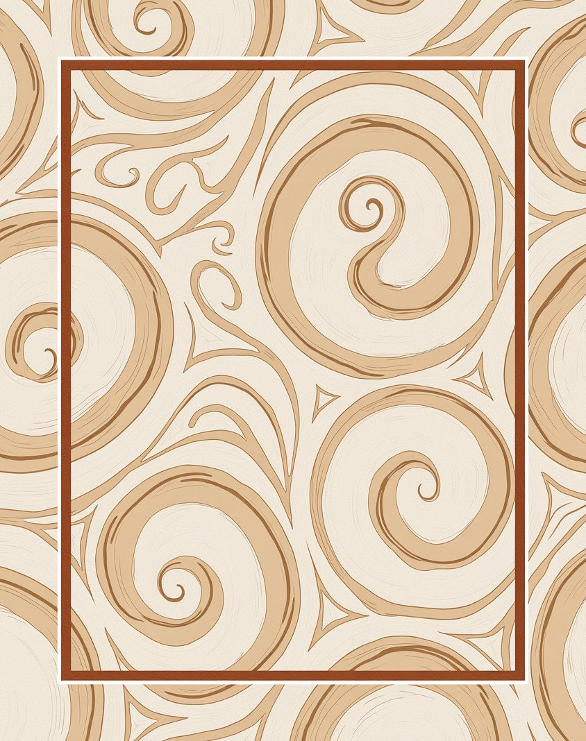Swirl Pattern Neutral Tones Rug
