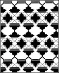 Mono Geometric Lattice Pattern Design Rug