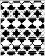 Mono Geometric Lattice Pattern Design Rug