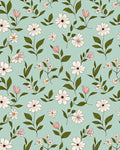 Delicate Floral Patterned Garden Design Rug