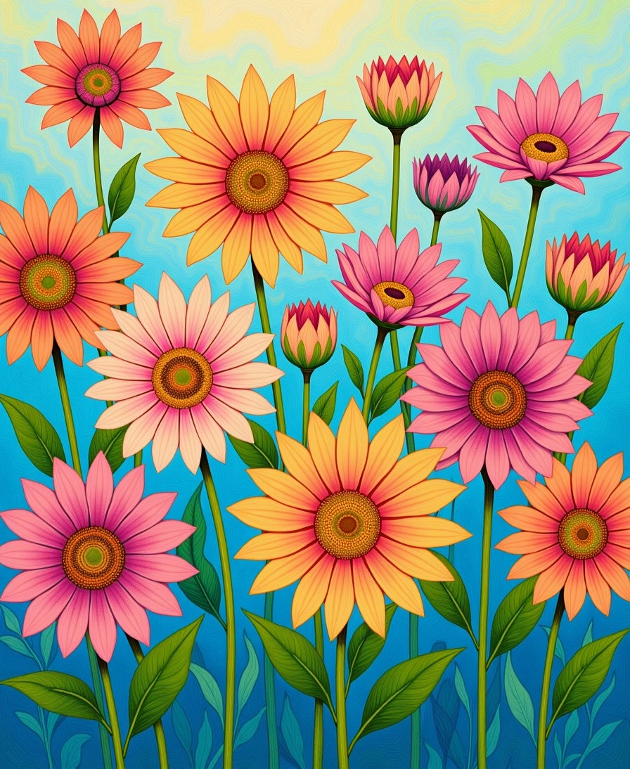 Garden Bloom Floral Pattern Rug