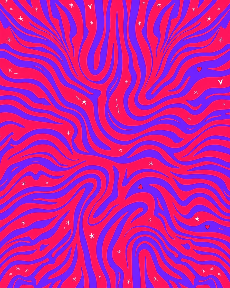 Vivid Abstract Zebra Pattern Rug