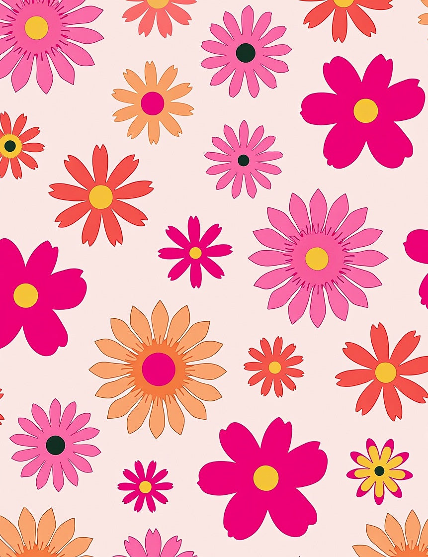 Retro Floral Pattern Design Rug