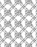 Black White Interlocking Diamond Pattern Rug