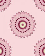 Pink Floral Mandala Design Rug