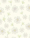 Delicate Daisy Outline Pattern Rug
