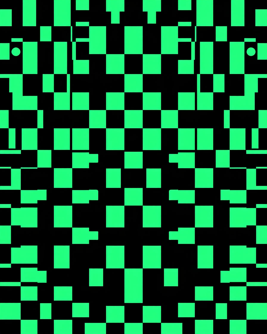 Grids Lines Retro Pattern Rug