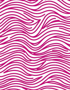 Vibrant Pink Wavy Stripes Pattern Rug