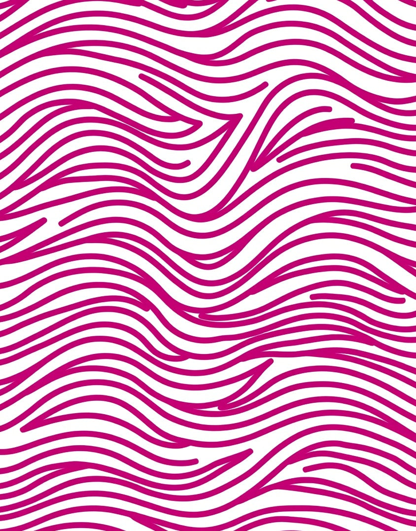 Vibrant Pink Wavy Stripes Pattern Rug