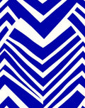 Bold Blue White Angle Pattern Rug