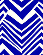 Bold Blue White Angle Pattern Rug
