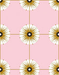 Radiant Sunburst Pattern Geometric Rug