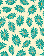 Tropical Leaf Pattern Rug