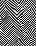 Modern Black White Geometric Lines Rug