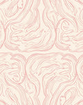 Soft Pink Abstract Swirl Design Rug