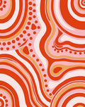 Retro Abstract Swirls Pattern Rug
