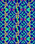 Bold Abstract Floral Stripes Rug