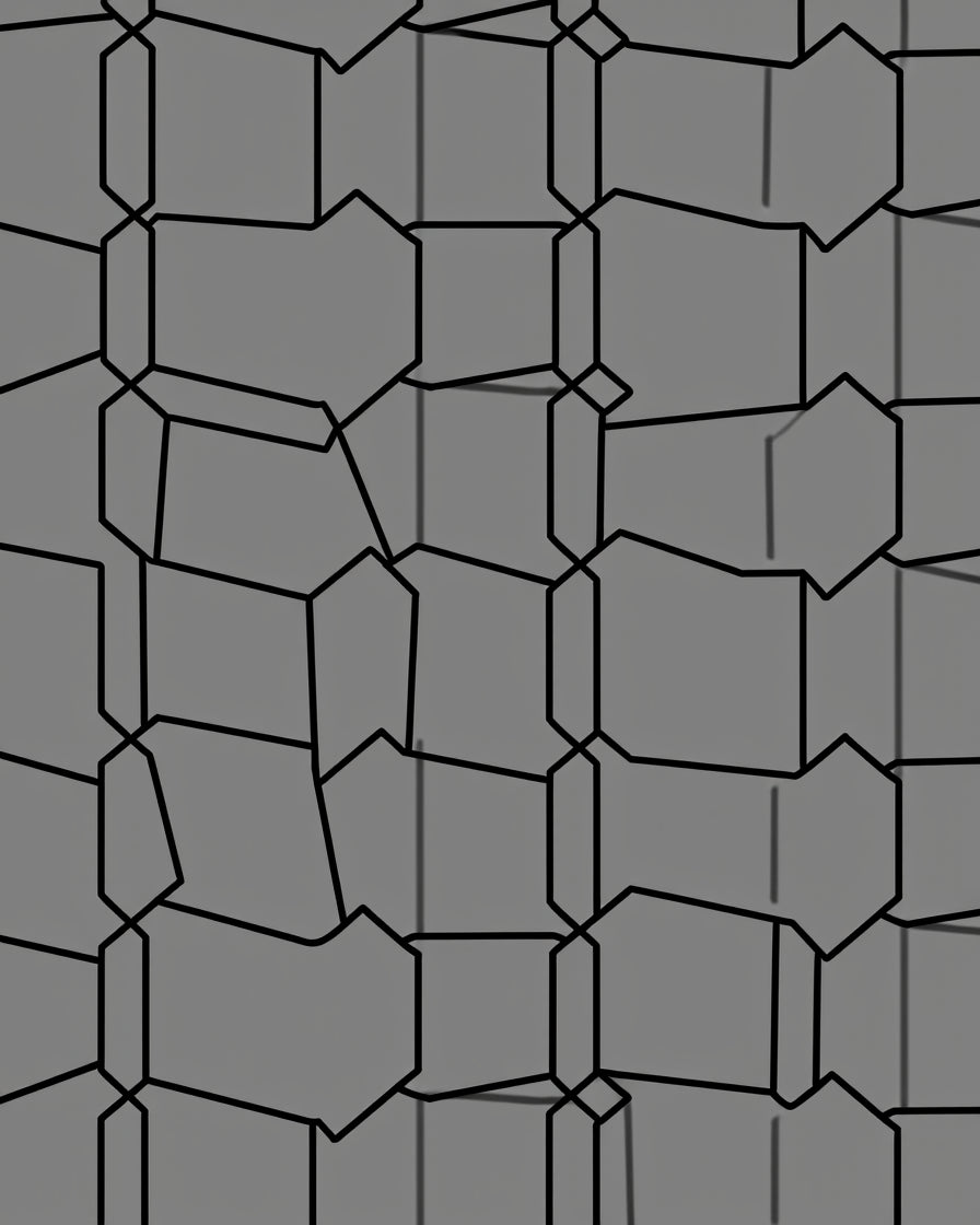 Modern Interlocking Geometric Lines Rug