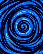 Abstract Blue Swirl Pattern Rug