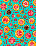 Whimsical Candy Swirl Pattern Design Rug