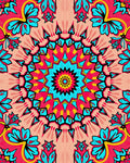 Vibrant Floral Mandala Pattern Rug