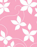 Delicate White Floral Swirl Pattern Rug