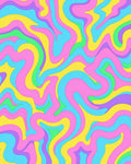 Psychedelic Swirl Abstract Pattern Rug