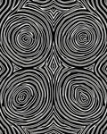 Concentric Swirls Abstract Pattern Rug