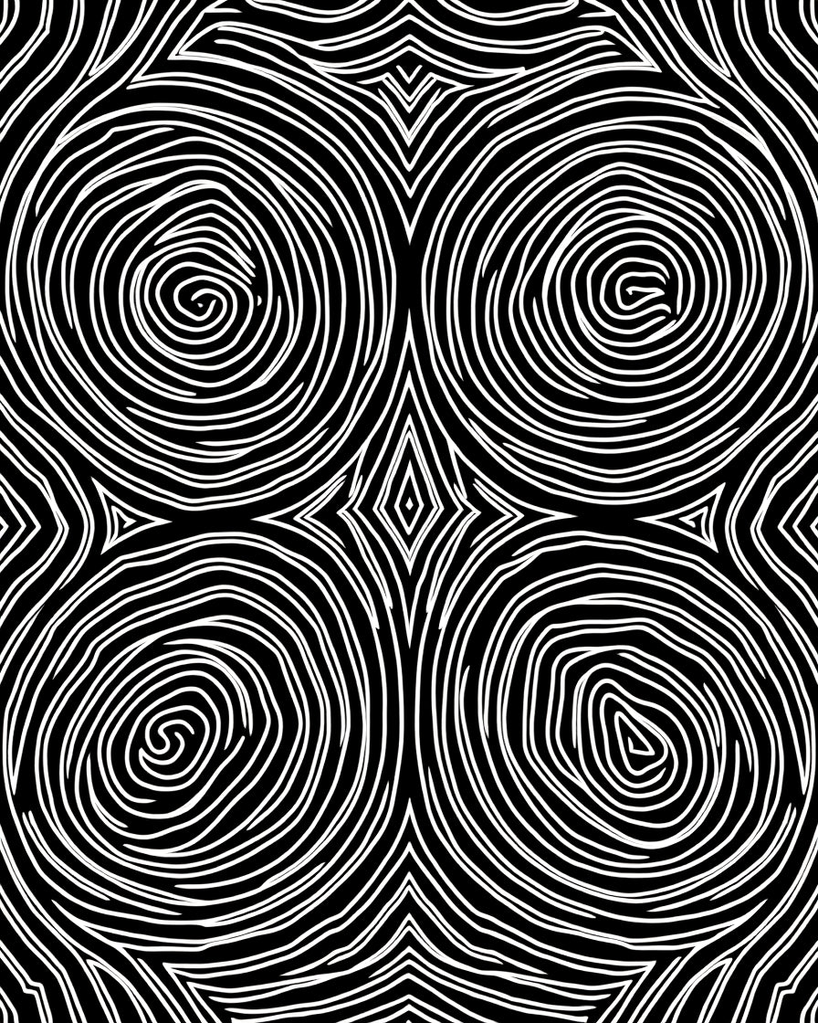 Concentric Swirls Abstract Pattern Rug