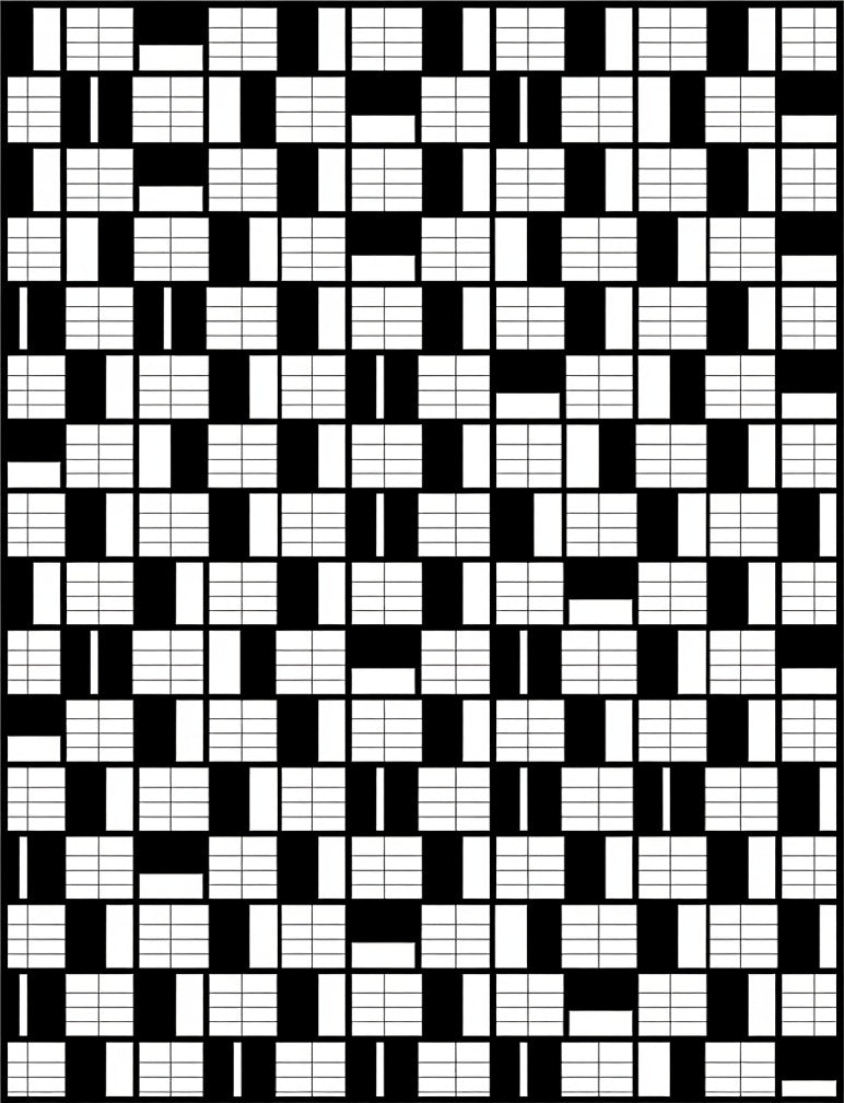 Abstract Black White Grid Pattern Rug