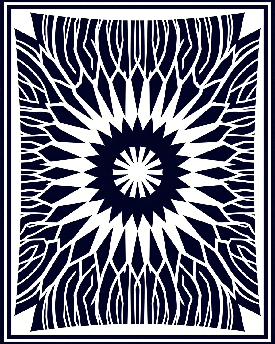 Starburst Geometric Mandala Style Rug
