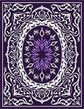 Ornate Violet And Orchid Mandala Pattern Rug