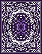Ornate Violet And Orchid Mandala Pattern Rug