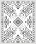 Ornate Floral And Geometric Pattern Rug
