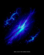 Vibrant Cosmic Nebula Lightning Rug