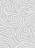 Abstract Swirling White Line Pattern Rug