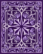 Ornate Floral Symmetry Design Rug