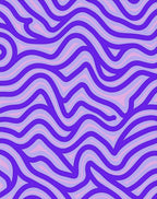 Abstract Wavy Purple Pink Lines Rug
