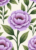 Pastel Floral Pattern Decorative Design Rug