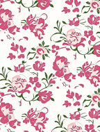 Bold Fuchsia Floral Pattern Rug