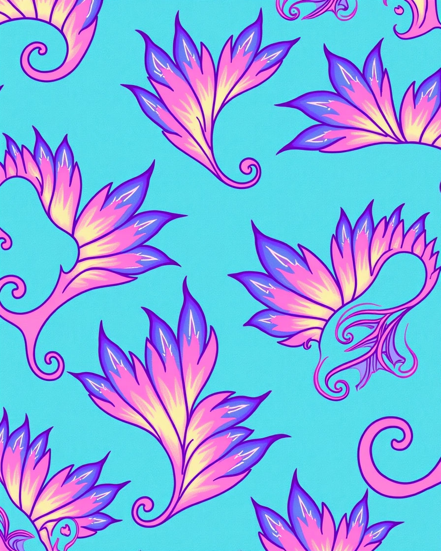 Floral Swirl Pattern Rug