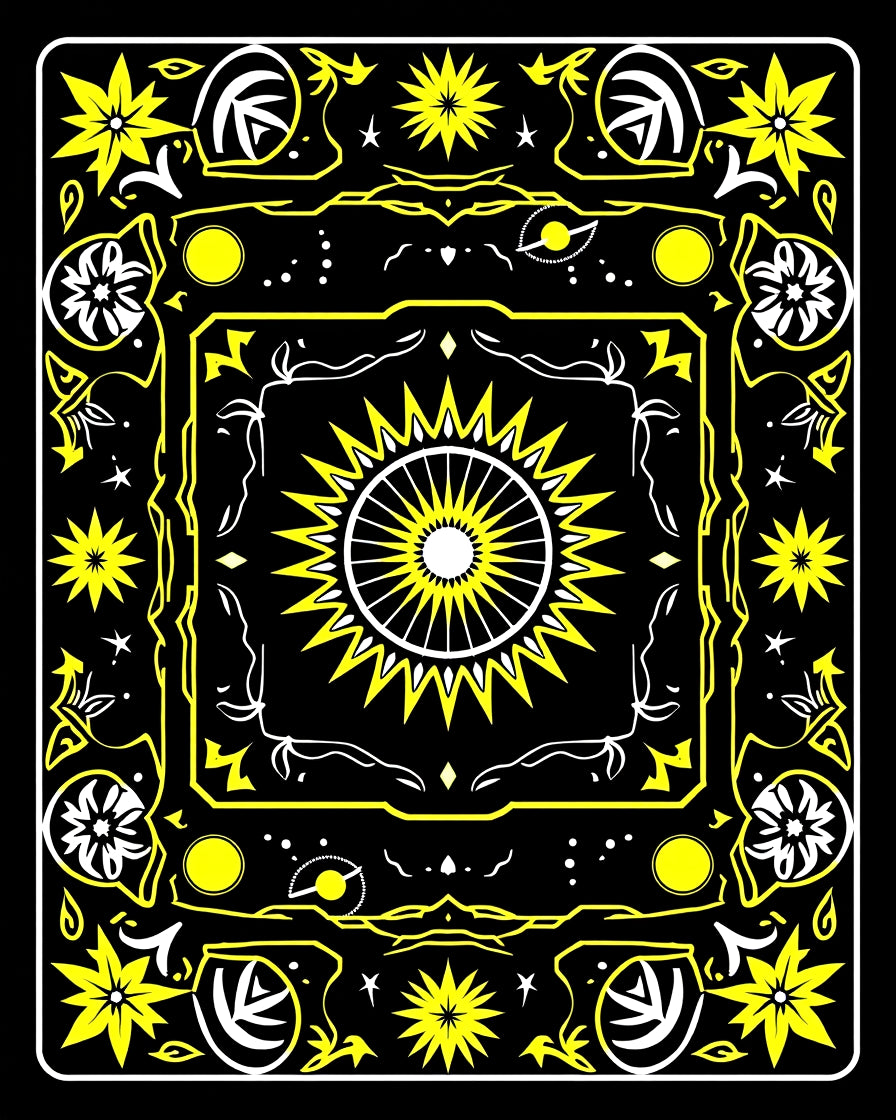 Bold Sun Floral Graphic Design Rug