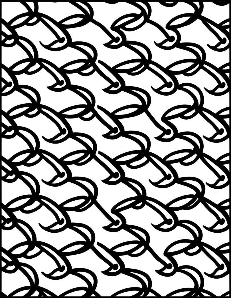 Chain Link Pattern Rug